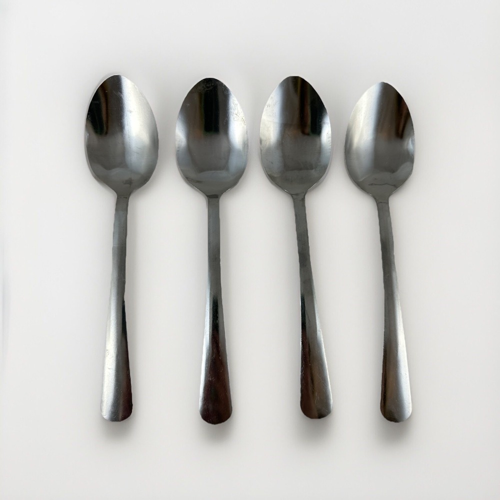 Winco 217 18-0 Stainless Steel Serving Spoons 7 3/4" Set Of 4